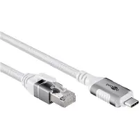 Goobay USB-C naar RJ45 LAN kabel | USB3.0 | CAT6 | wit | 15 meter