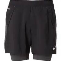 Asics Sportbroek 'Road' grijs / zwart