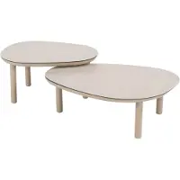 4 Seasons Outdoor Loungetafel Monroe Set 2 Latte 65 80 4SO Tafel Buiten Salontafel Tuintafel