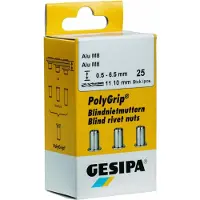 Gesipa 1464915 Popmoer (Ø x l) 11 mm x 20 mm M8 Staal Staal Staal 25 stuk(s)