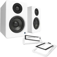 Kanto Audio Kanto YU2 Powered Desktop Speakers with S2 Tilted Speaker Stands White
