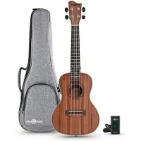 Gear4Music Koa Concert Electro-Ukulele Pack by