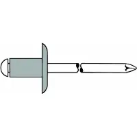 Kippers Rijssen Klinknagels, Blindklinknagel Al/St 5x20mm grote kop K14 KS 14,0-15,0mm (pak van 250)