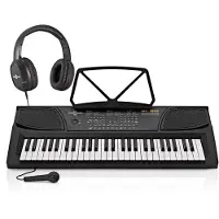 Gear4Music MK-1000 54-key Portable Keyboard by Headphone Pack