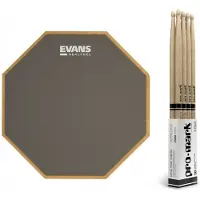Evans RealFeel Apprentice Pad 7" & Promark Forward 5A Hickory Sticks