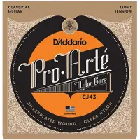 D'addario And Co Pro Arté Nylon Snaren voor Klassieke Gitaar, EJ43, Lichte Spanning, 6-Snarenset