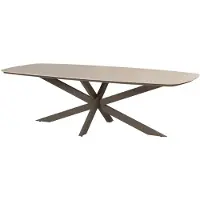 4 Seasons Outdoor Nevada low dining tuintafel 250x105xH69 cm deens ovaal keramiek terre