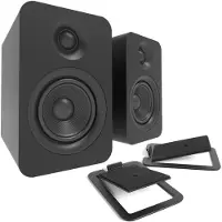 Kanto Audio Kanto YU Passive 4" Bookshelf Speakers with S4 Tilted Stands Matte Black