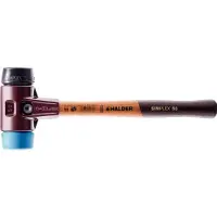 HALDER Kunststofhamer | lengte 405 mm hoofd-d. 60 mm | zacht/middelhard hout | TPE-soft blauw/rubber zwart | 1 stuk - 3012.060 3012.060