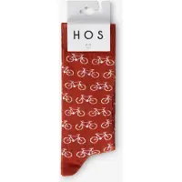 Heroes on Socks donkerrode sokken met print