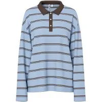 Pieces Shirt 'PCSadie' blauw / bruin
