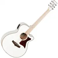 Tanglewood Winterleaf TW4CEBLW Super Folk Whitsunday White Gloss
