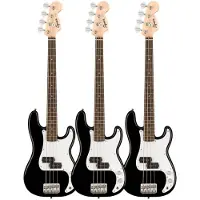 Squier Mini Precision Bass Black pack of 3