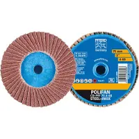 PFERD TOOLS 42719206 CD PFF 75 A 60 Lamellenschijf Diameter 75 mm Korrelgrootte (num) 60 Brons, Titanium, Titaniumlegering, Koper, Messing, RVS, Grijs/grauw