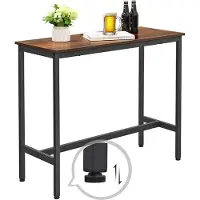 Leobert Smalle bartafel in industriële stijl