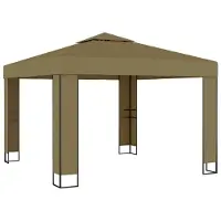 Syfax Prieel met dubbel dak 180 g/m² 3x3x2,7 m taupe