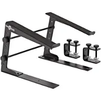 Gear4Music Adjustable DJ Laptop Stand by