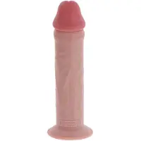 ToyJoy Dikke Realistische Dildo Deluxe Dual Density 29,5 cm - Realistische dildo - beige - met zuignap