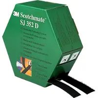 3M SJ 352D Scotchmate Klittenband Om vast te plakken Haak- en lusdeel (l x b) 5000 mm x 25.4 mm Zwart 1 paar