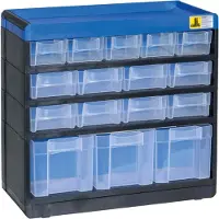 Allit 464600 Opbergkast voor kleine onderdelen VarioPlus Pro 29/32 (l x b x h) 300 x 300 x 285 mm Zwart, Blauw 1 stuk(s)