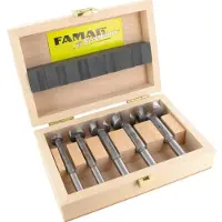 Famag Boorbitje, Forstner bit ingesteld (15 mm, 20 mm, 25 mm, 30 mm, 35 mm)