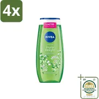 Nivea – Douchegel – Fruity Delight – 250 ml - Voordeelverpakking - 4 stuks - Huidverzorging - Verfrissend