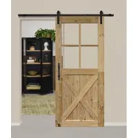 Barnwoodweb DIY houten deur met glas 95x215 cm