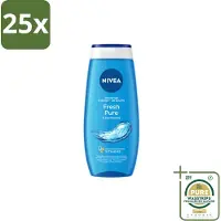Nivea 25 x Douchegel Fresh Pure 250 ml - Grootverpakking - Douchegel - Huidverzorging - Frisheid - Vitamine C - Vitamine E