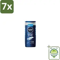 Nivea 7 x Men – Douchegel – Original Care – 250 ml - Grootverpakking - Douchegel Voor Mannen - Verzorgende Douchegel - Huidverzorging - Hydraatende Douchegel - Mild Reinigingsmiddel