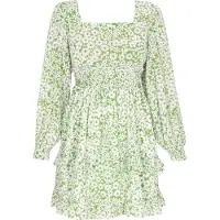 Mymo Jurk grasgroen / wit