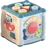 Luna Toys Activiteiten Kubus – Muziek & Licht – 15×15×20 cm – Educatief Baby Speelgoed