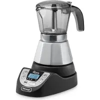 De'Longhi EMKP 42.B, Elektrische mokkakoker, Geschikt voor gemalen koffie, 450 W, Zwart, Zilver