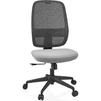 Hjh OFFICE Bureaustoel / draaistoel Minoro B zitting stof / rugleuning netstof zwart / grijs