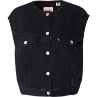 Levi's Bodywarmer 'Collarless Shrunken '90s Trucker Vest' black denim