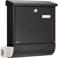 Burg wachter Krantenrol Vario 86720 - Staal - Zwart - 38,5x43x12cm