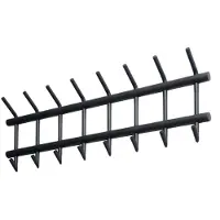 De Bommel Meubelen Kapstok Tubo - 90 cm - 2x 8 haken - metaal Donkergrijs