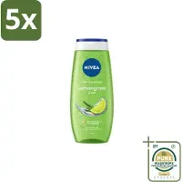 Nivea 5 x – Douchegel – Lemon & Oil – 250 ml - Grootverpakking - Douchegel - Citrus - Huidverzorging - Citroengeur - Natuurlijke Oliën