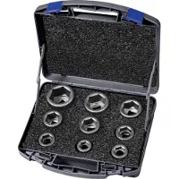 ASW power doppenset 740 KS 9 OL, 11-delig, 3/4 inch, zeskant, SW 19-46 mm, speciaal staal, staalgrijs