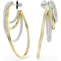 Swarovski oorsieraden Hyperbola 5691618 | sieraden met zilver en goud kleuraccent en glinsterende zirkonia kristallen voor een luxe uitstraling
