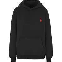 Miss Tee Sweatshirt 'Queen Card' bloedrood / zwart