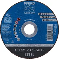 PFERD SG STEEL 61321222 Doorslijpschijf recht 125 mm 25 stuk(s) Staal