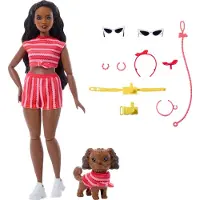 Mattel African American Twinning Looks With Dog Doll Roze Kinderen