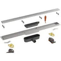 Easy drain Compact Clean douchegoot omkeerbaar 80cm geborsteld RVS