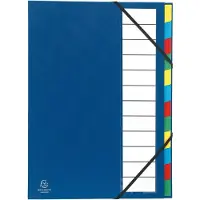 Exacompta 6x Sorteermap Harmonika OrdonatorSorteermap met uitrekbare rug en elastosluiting - 12 Indelingen - Geassorteerd - 55340E