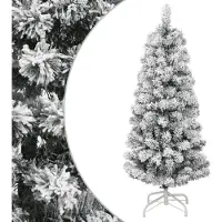 vidaXL Kunstkerstboom met scharnieren en sneeuw 150 cm