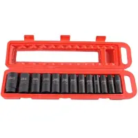 Kippers Rijssen Doppenset impact 12 kant 1/2" 13 dlg sae