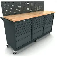 Kippers Rijssen Verrijdbare werkbank 3x 7 laden kast incl. gereedschapswand