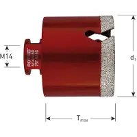 Rotec Diamantboorkroon | PREMIUM | M14-opname | Ø50x45 - 757.5050