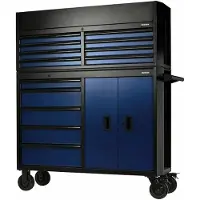 Kippers Rijssen BUNKER Gereedschapswagen met topkoffer 131cm blauw