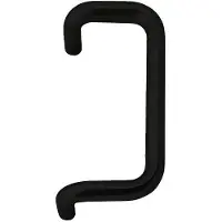Hardbrass Voordeurgreep Bilbao haaks handgreep 350x32mm. - mat zwart